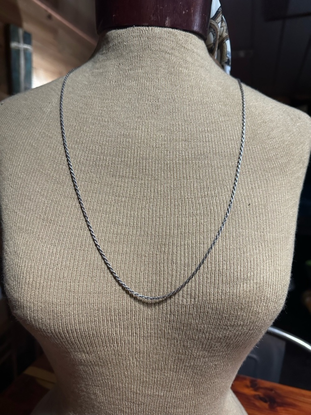 Silver Rope Chain Necklace - Elegant Everyday Layering